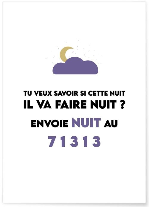 Affiche Envoie nuit - humour