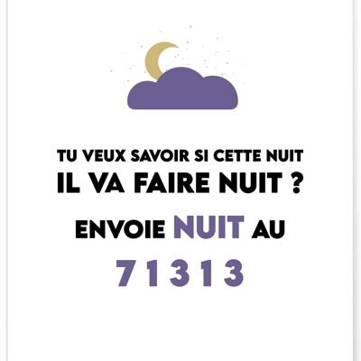 Affiche Envoie nuit - humour