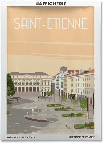 Affiche illustration de la ville de Saint-Étienne - 2 2
