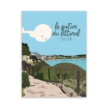 Affiche sentier littoral Toulon Bord de mer 2