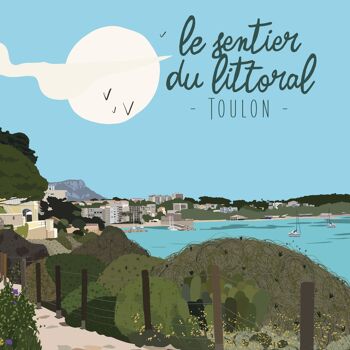 Affiche sentier littoral Toulon Bord de mer 3