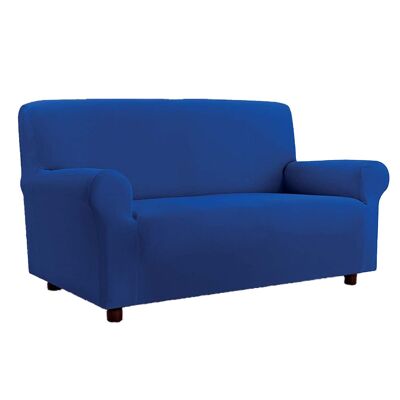 Copridivano copripoltrona elasticizzato 4 misure posti estendibile salvadivano Made in italy Blu elettrico - 1 posto da 75 a 120 cm