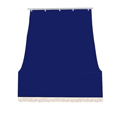 Tenda da sole tessuto resistente per balcone con anelli lavabile a caduta Blu - 140x250 cm