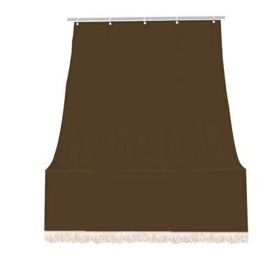 Tenda da sole tessuto resistente per balcone con anelli lavabile a caduta Marrone - 140x250 cm