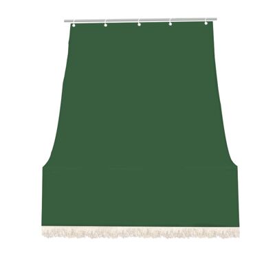 Tenda da sole tessuto resistente per balcone con anelli lavabile a caduta Verde - 140x300 cm
