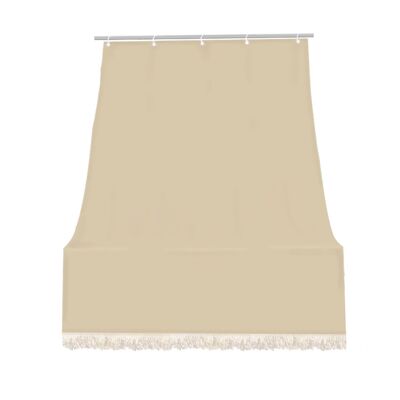 Tenda da sole tessuto resistente per balcone con anelli lavabile a caduta Beige - 140x300 cm