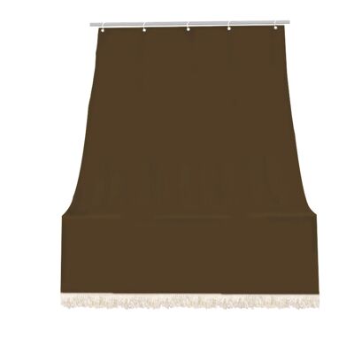 Tenda da sole tessuto resistente per balcone con anelli lavabile a caduta Marrone - 200x295 cm