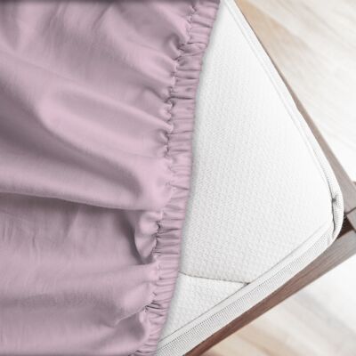 Lenzuolo letto sotto con angoli 100% puro cotone Made in Italy tinta unita Rosa - 1 Piazza e mezza