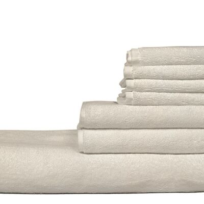 Set 4 pezzi asciugamani, 100% cotone,colori brillanti,alta qualita' Naturale