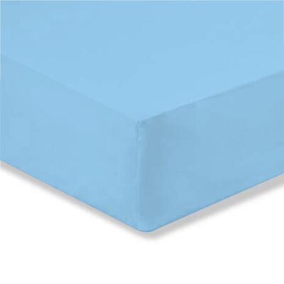 Lenzuolo sotto con angoli ,prodotto in italia realizzato totalmente in cotone 2 misure 14 bellissimi colori Azzurro - Singola