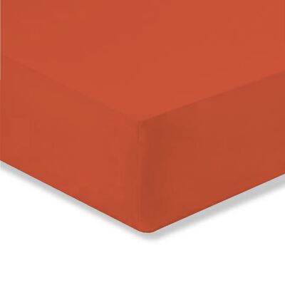 Lenzuolo sotto con angoli ,prodotto in italia realizzato totalmente in cotone 2 misure 14 bellissimi colori Arancio - Matrimoniale