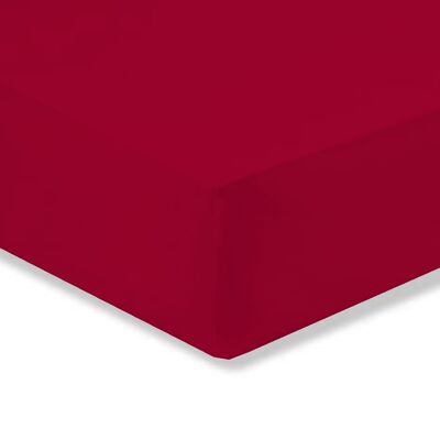 Lenzuolo sopra i ,prodotto in italia realizzato totalmente in cotone colori solidi Rosso - Singolo