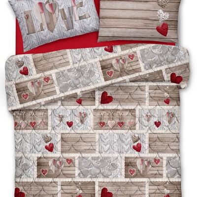 Trapunta 100 % made in italy da vera produzione italiana shabby in love 2 misure 4 colori Rosso - Singolo