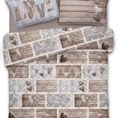 Trapunta 100 % made in italy da vera produzione italiana shabby in love 2 misure 4 colori Beige - Matrimoniale