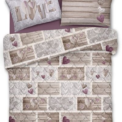 Trapunta 100 % made in italy da vera produzione italiana shabby in love 2 misure 4 colori Viola - Matrimoniale