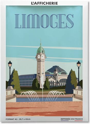 Affiche illustration de la ville de Limoges - 3 2
