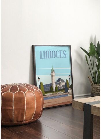 Affiche illustration de la ville de Limoges - 3 4