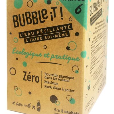 BUBBLE iT! - the "pack" of 6 (to make nearly 6L of sparkling water)