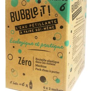 BUBBLe iT! - le "pack" de 6 (pour fabriquer près de 6L d'eau pétillante)