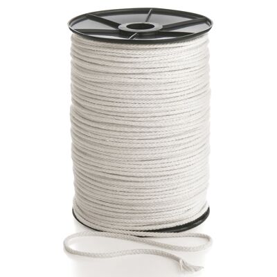 Geflochtenes 3 mm Baumwollseil 200 m Länge Macrame Crafts DYI Baumwollkordel, Kerzendocht