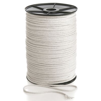 Cuerda trenzada de algodón de 3 mm 200 m de longitud Macrame Crafts DYI Cordón de algodón, mecha de vela