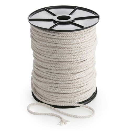 Braided 4mm Cotton Cord 100m length Macrame Crafts DYI Cotton cord, Candle wick