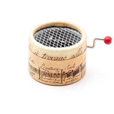 Small music box decorated with ancient musical writing