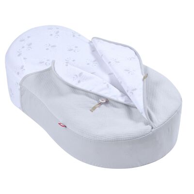 Red Castle, Cocoonacover™ Padded Cotton Flower® Pearl Grey/Dreamy Cloud