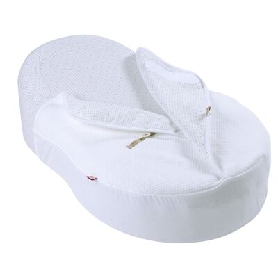 Red Castle, Quilted Cocoonacover™ - Cotton Flower® White/Leaf