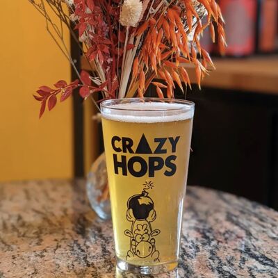 Crazy Hops Beer Glasses 25cl