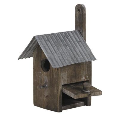 Birdhouse in wood and zinc-AMA1740