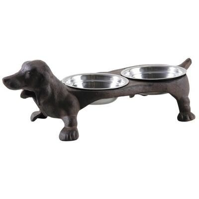 Double cast iron dog bowl-AMA1790