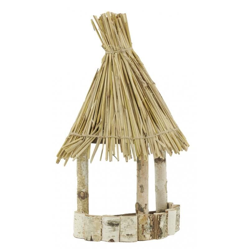 Comedero para pájaros montado en la pared de abedul-AMA1910