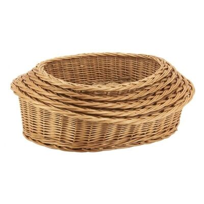 Wicker dog baskets buff-ANI146S