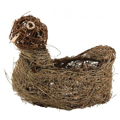 Rattan duck and grass basket-CAN1210
