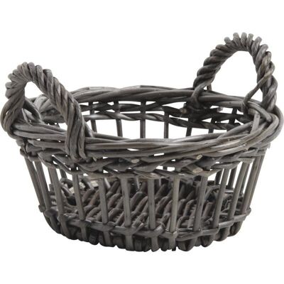 Basket with two wicker handles-CCF1710