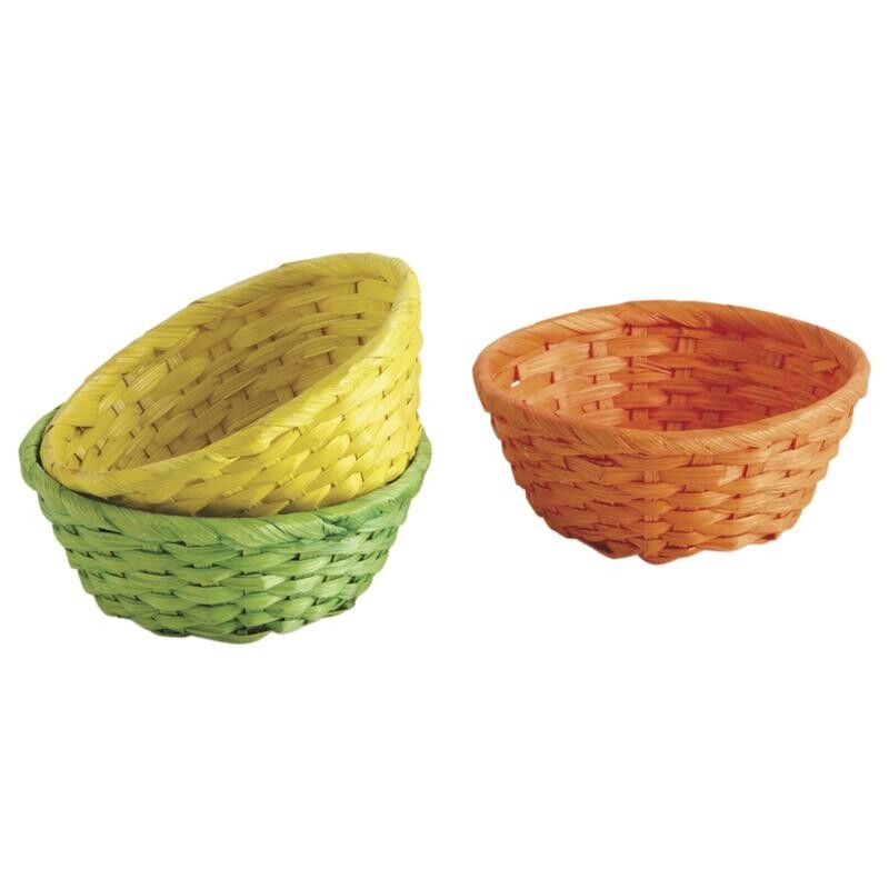 Round basket in tinted bamboo-CCF1900