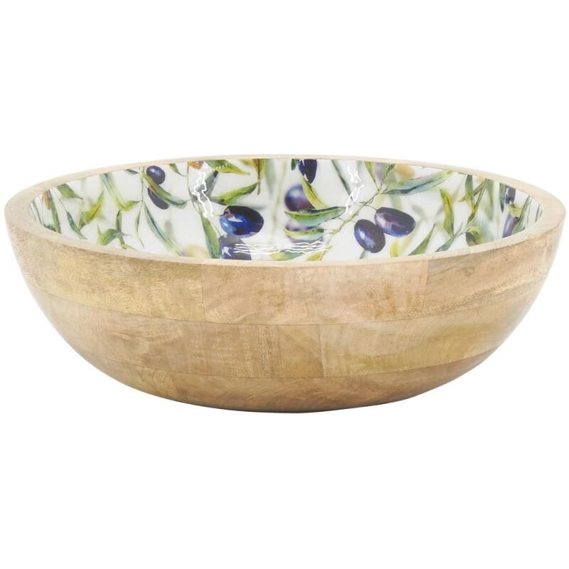 Cesto in legno di mango e resina-CCO2440