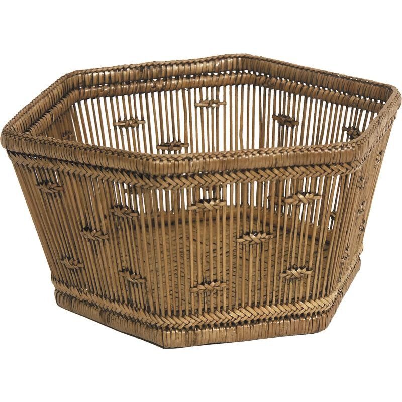 Antiker Korb aus Rattan-CCO5790