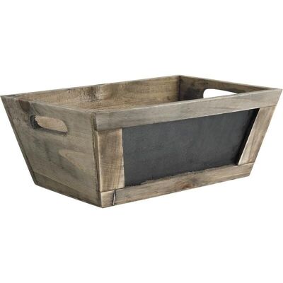 Aged wood basket-CCO6500