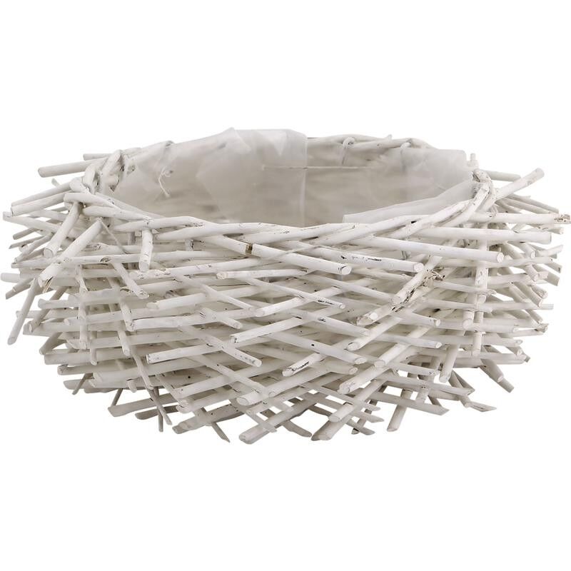 White wicker basket-CCO6962P