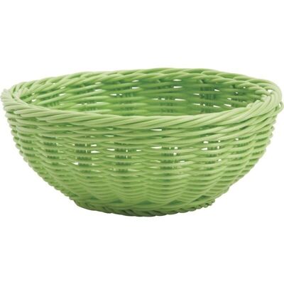 Round basket in synthetic rattan anise-CCO7340