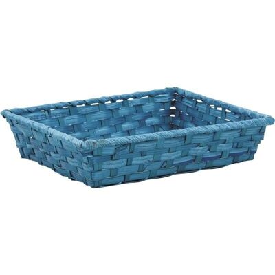 Blue stained bamboo basket-CCO7660