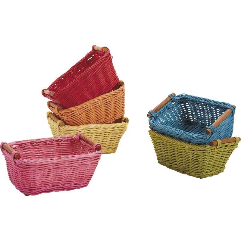 Cestino in rattan colorato-CCO7680