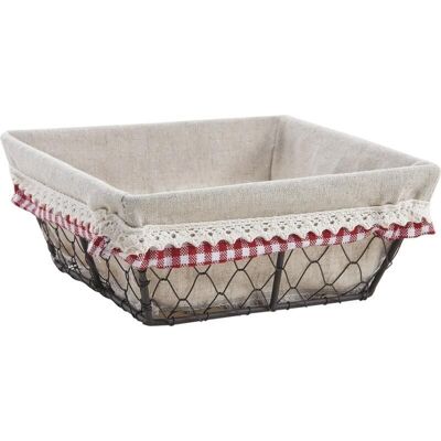 Square basket in aged mesh-CCO7860J