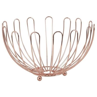 Round copper metal fruit basket-CCO8400