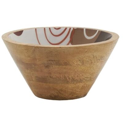 Mango wood and resin basket-CCO8441