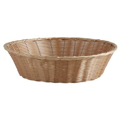 Round synthetic rattan basket-CCO8550