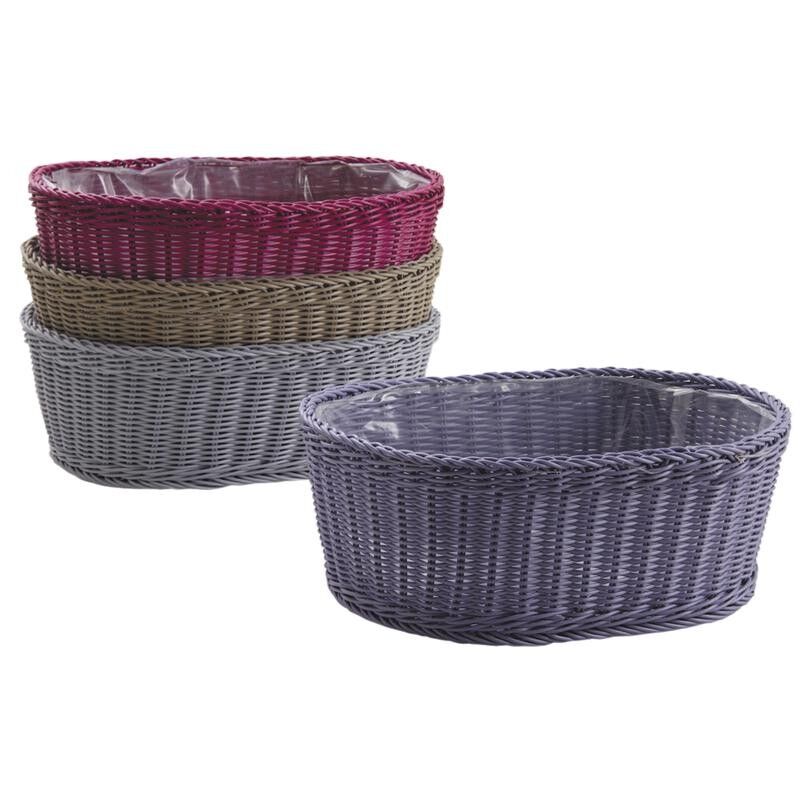 Synthetic rattan oval basket-CCO8580P