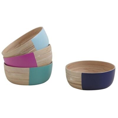Natural and colored bamboo bowl-CCO8840
